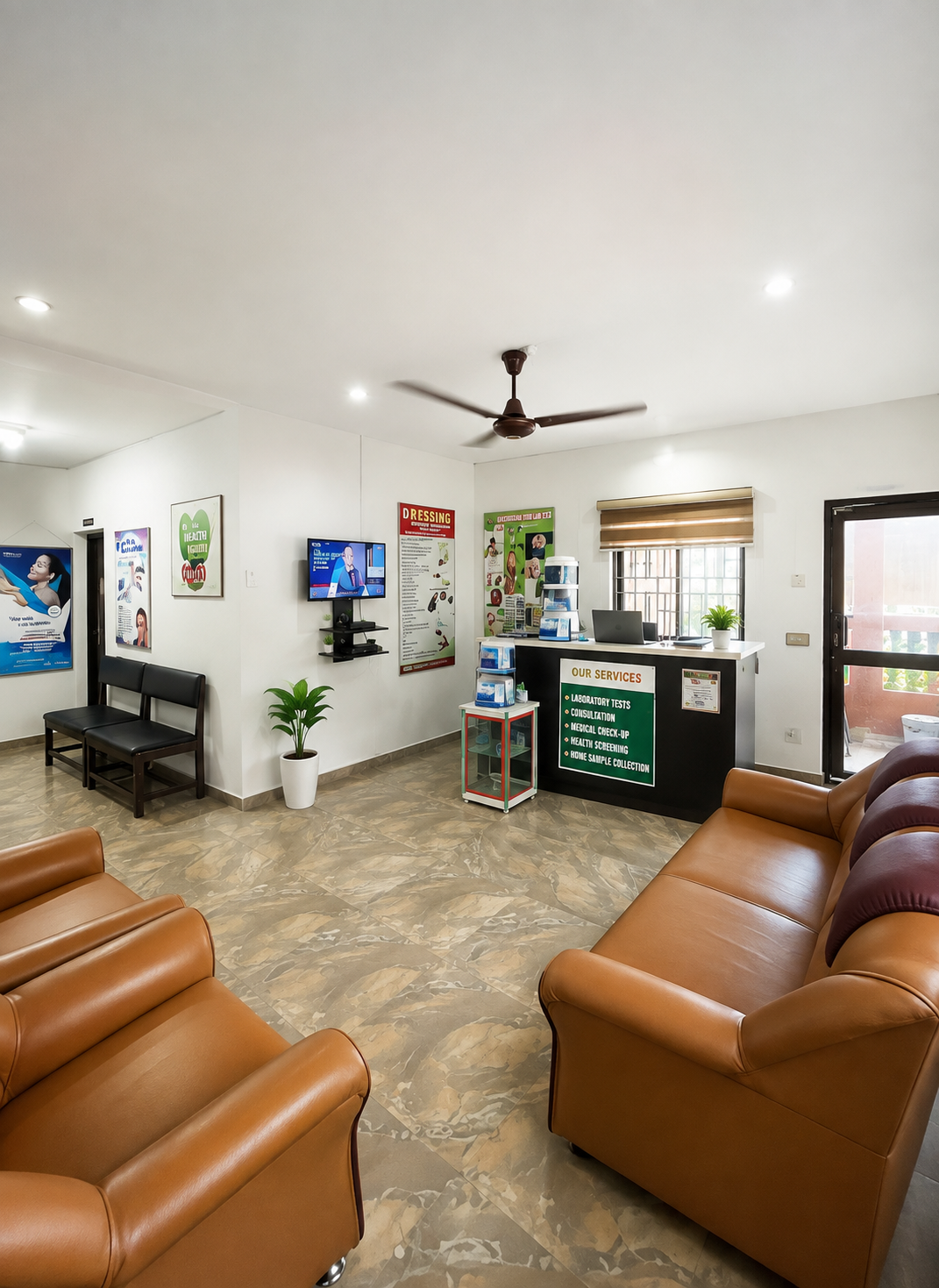 Reception and waiting area